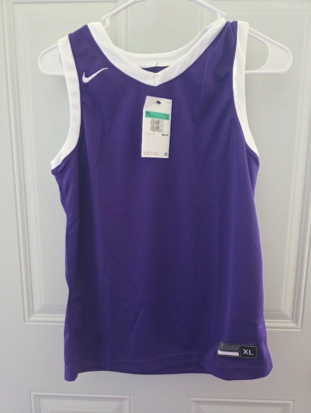 Nike Kids Purple Basketball Jersey Size XL -New With Tags
